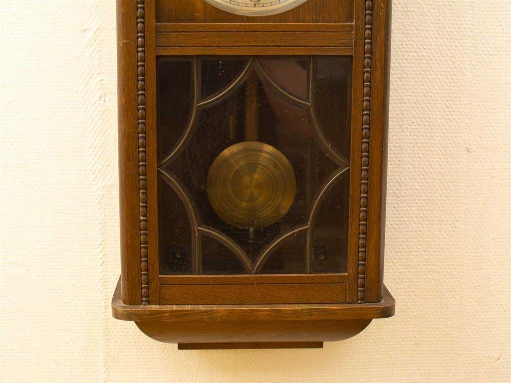 Houten wandklok 35198, Ophalen of Verzenden, Gebruikt, Wandklok