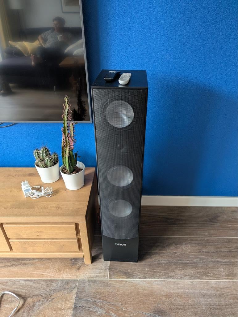 Canton GLE 490.2 Vloerstaande Luidspreker - Zwart, Gebruikt, 120 watt of meer, Front, Rear of Stereo speakers, Ophalen