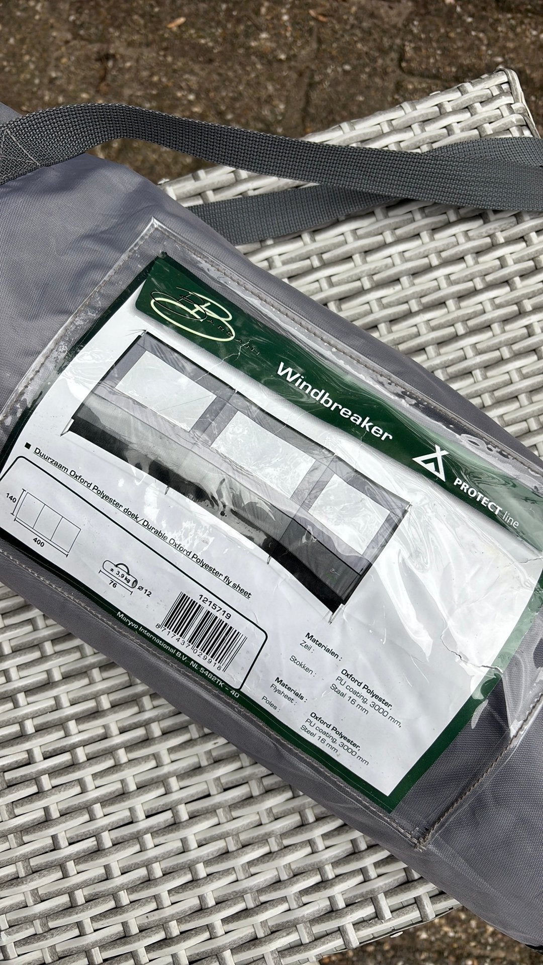 Bardani windscherm 1,40 X 4 meter nieuw in de verpakking, Ophalen of Verzenden, Nieuw