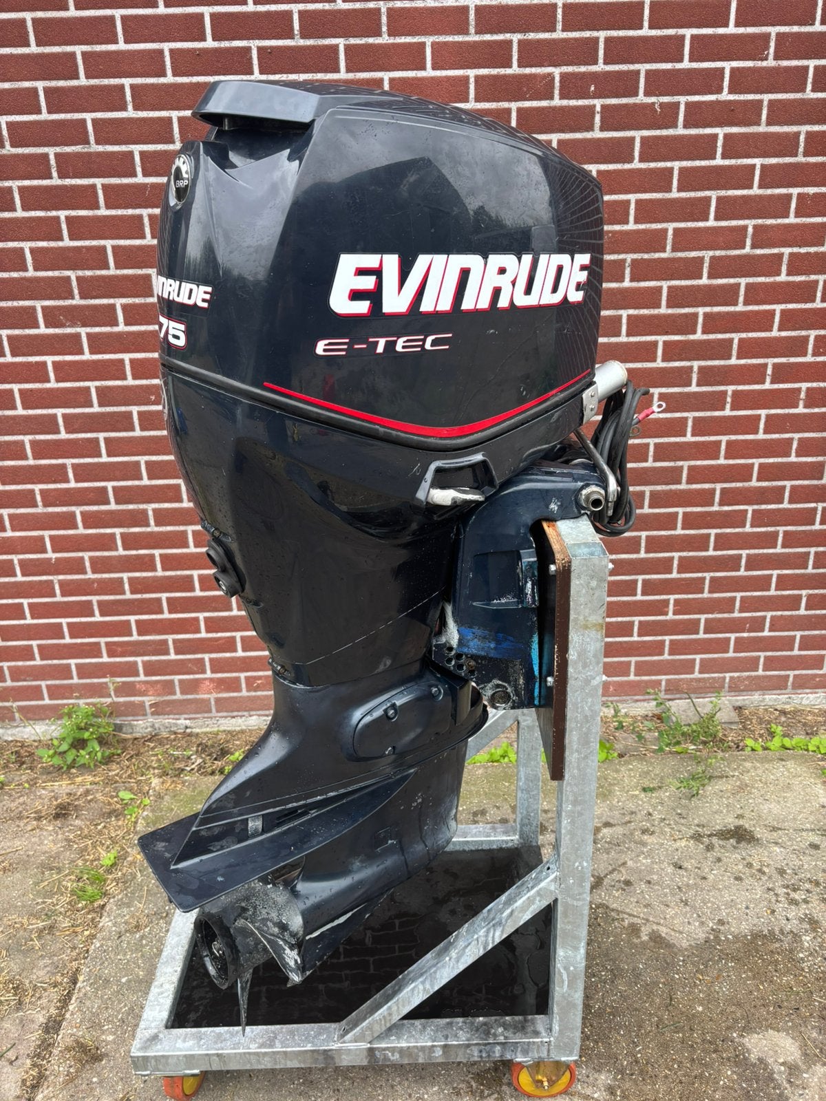 Evinrude e-tec 75 pk langstaart powertrim, Watersport en Boten, Ophalen, Gebruikt, Met afstandsbediening, 30 pk of meer