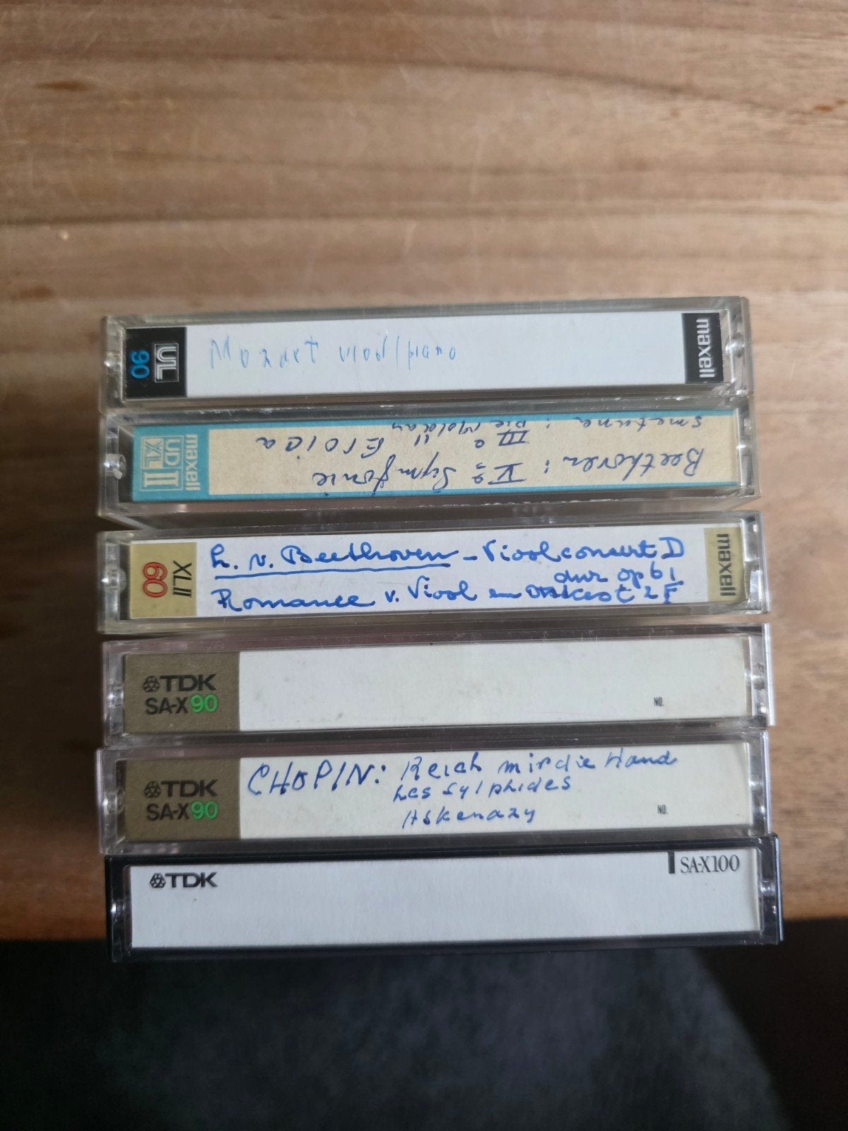 Partij van 6 cassettebandjes, Cd's en Dvd's, Cassettebandjes, Gebruikt, 2 t/m 25 bandjes, Klassiek, Ophalen of Verzenden