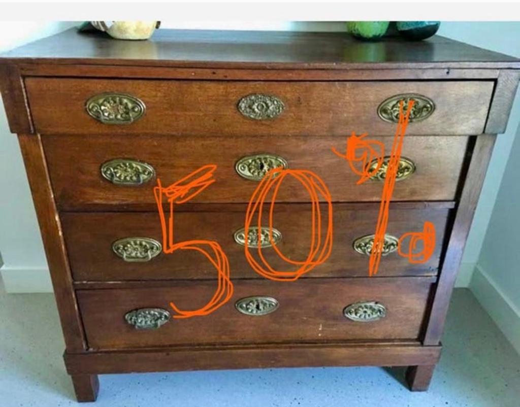 Voor de helft! Mooie houten ladenkast met 4 laden, Ophalen, Gebruikt, 100 tot 150 cm, 50 tot 100 cm