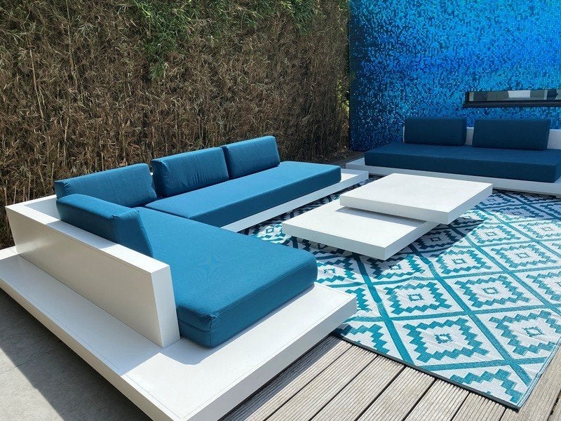 Luxe loungeset in wit en antraciet onderstel, Verzenden, Nieuw