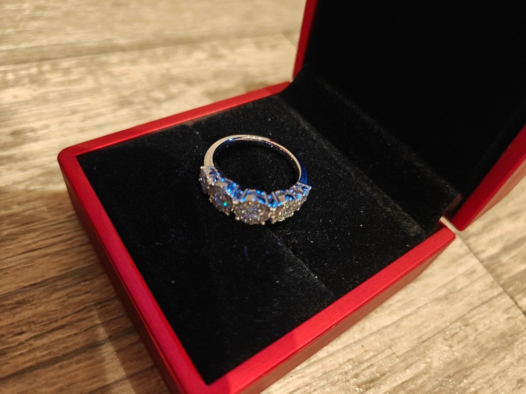 Witgouden ring, Wit, Ophalen of Verzenden, Zo goed als nieuw, 17 tot 18