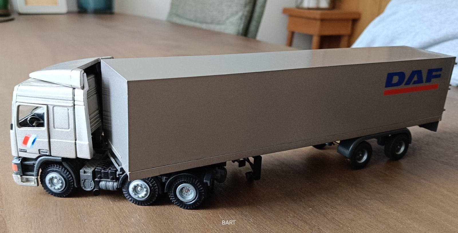 DAF 95 SPACECAB VOORLOPER 2AS BOXTR TEKNO, Hobby en Vrije tijd, Modelauto's | 1:50, Ophalen of Verzenden, Zo goed als nieuw, Bus of Vrachtwagen