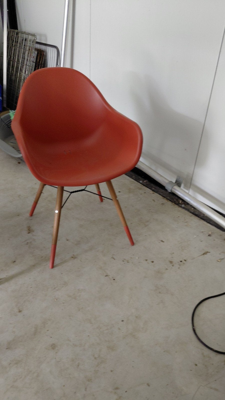 8 Terracotta stoelen met teak pootjes - Nieuw in doos, Hout, Overige kleuren, Nieuw, Ophalen of Verzenden