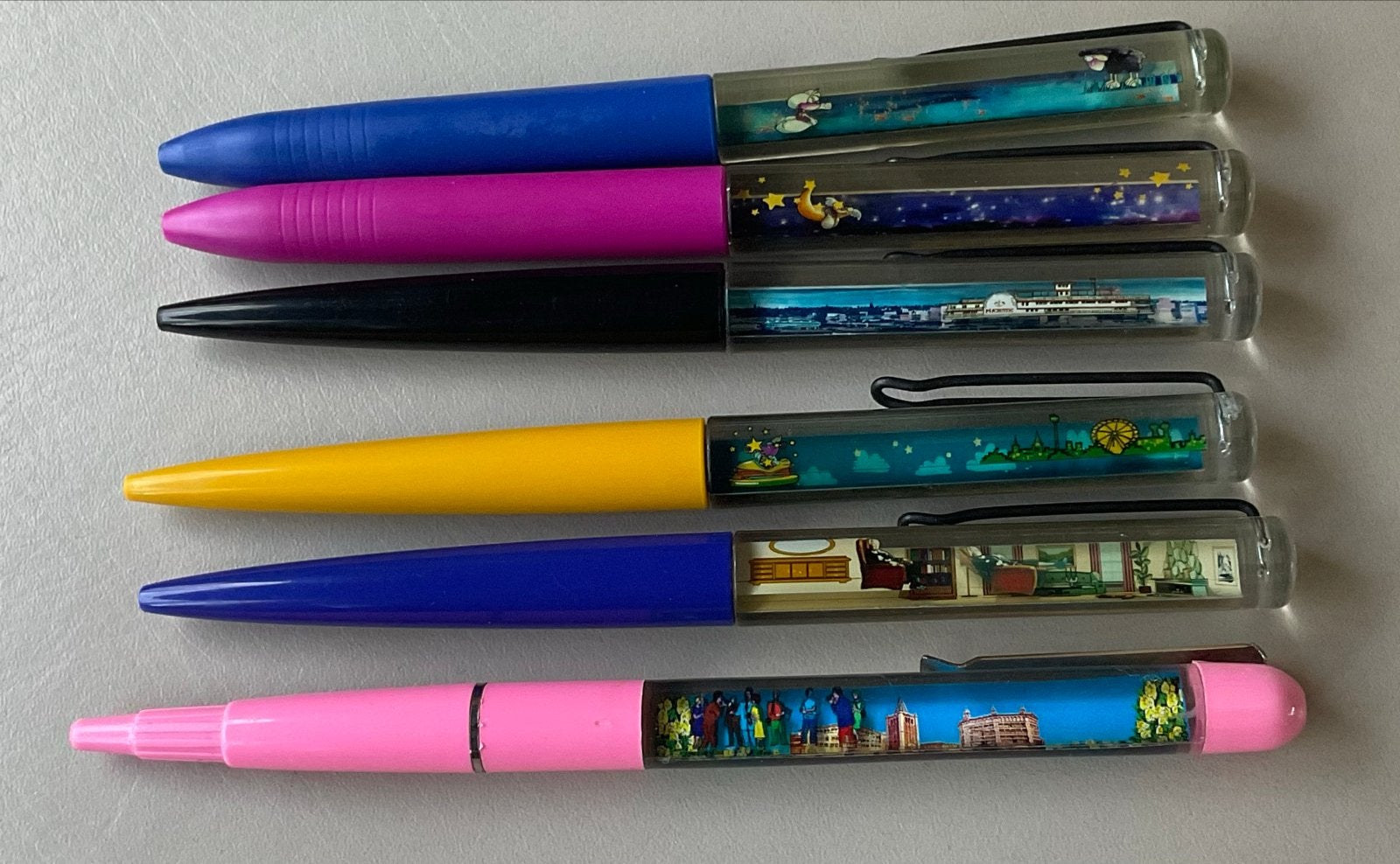 6 floaty pennen waaronder 2 Diddl, Overige merken, Gebruikt, Balpen, Ophalen of Verzenden