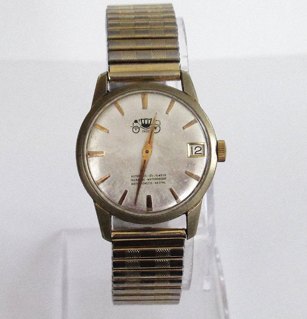 Vintage Enicar Automatic Swiss klassieke horloge kalender 50, Ophalen of Verzenden, Staal, Overige merken, 1960 of later
