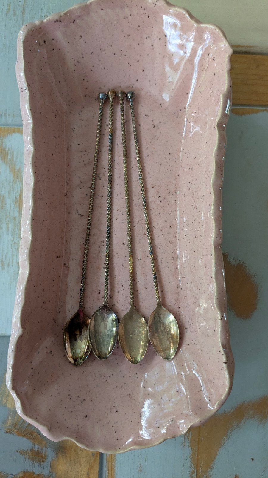 Lange gedraaide lepeltjes., Ophalen of Verzenden, Zo goed als nieuw, Overige merken, Zilver