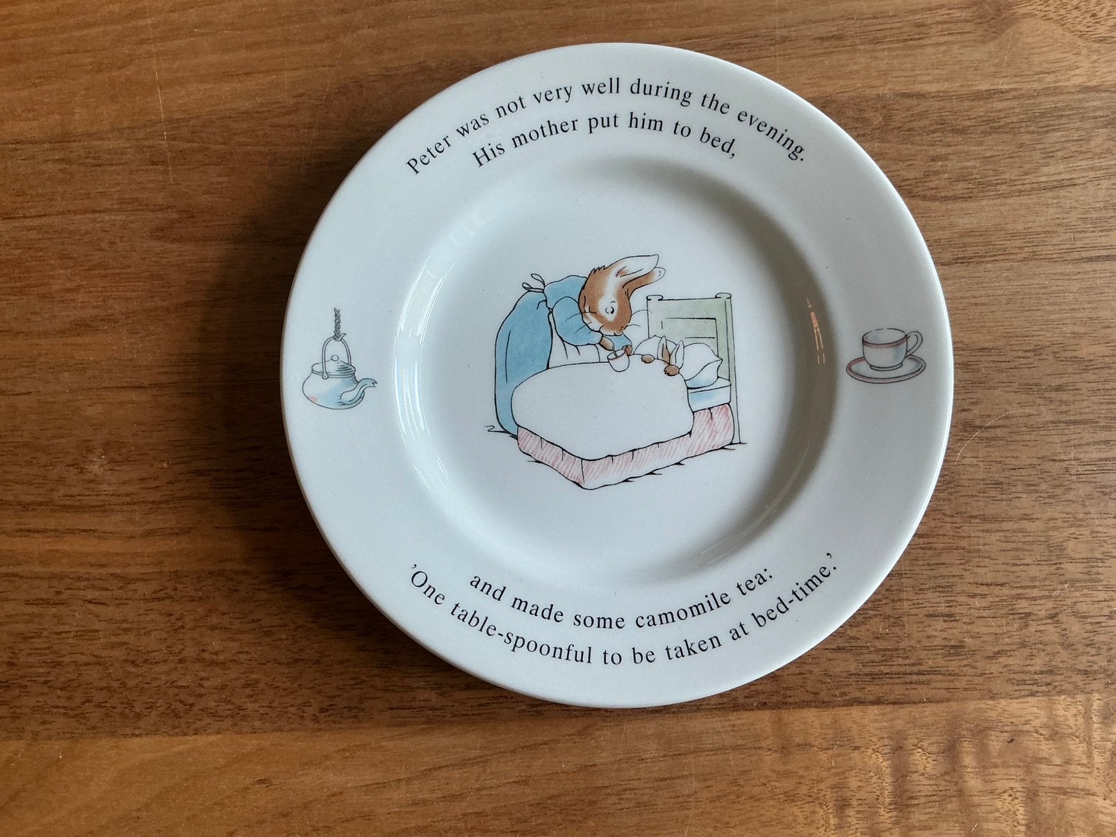 Ontbijtbordje - Wedgwood - Peter Rabbit - Beatrix Potter, Ophalen of Verzenden, Zo goed als nieuw