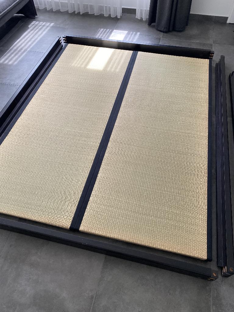 Massief Houten Tatami Frame (Japans Bed), Huis en Inrichting, Slaapkamer | Bedden, Ophalen, Gebruikt, Bruin, Tweepersoons