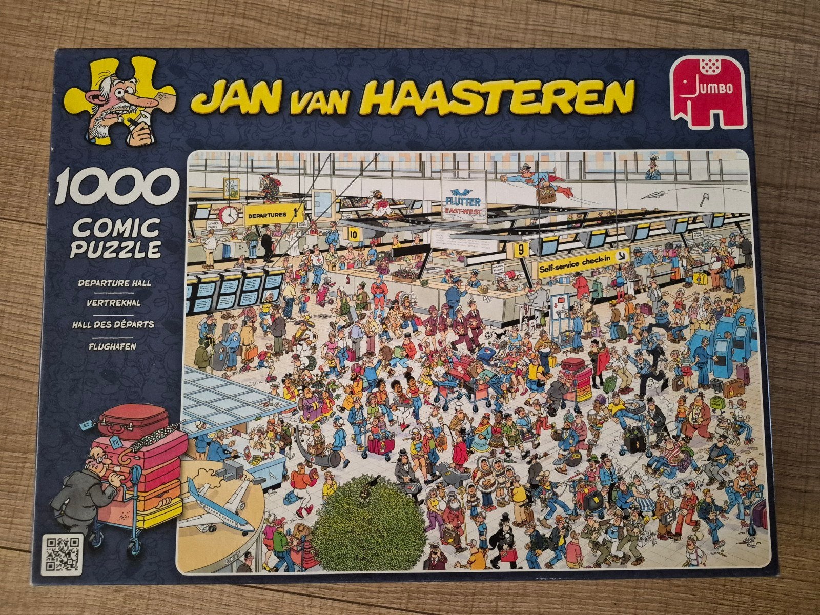 Jan van Haasteren Comic Puzzel 1000 stukjes Vertrekhal, Ophalen, 500 t/m 1500 stukjes, Gebruikt, Legpuzzel