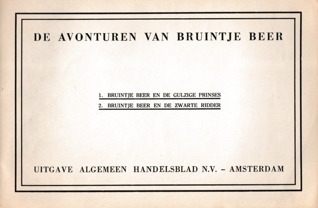DE AVONTUREN VAN BRUINTJE BEER - EERSTE / TWEEDE SERIE, Eén stripboek, Ophalen of Verzenden, Gelezen