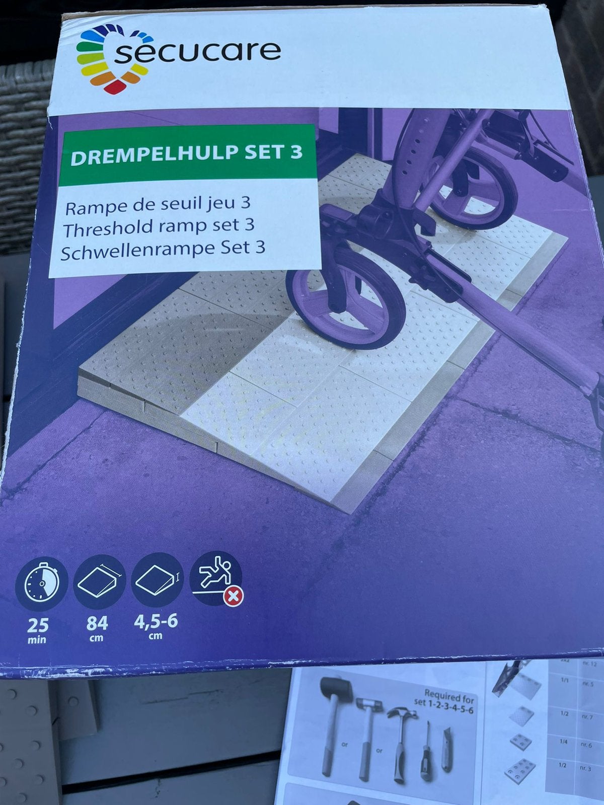 Secucare drempelhulp 3 maal 3 laags, Ophalen, Nieuw