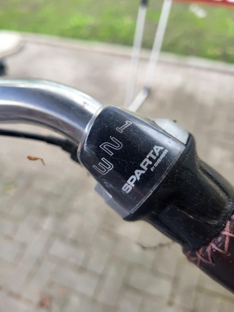 Sparta moederkindfiets met 3 versnellingen en kinderzitje, Ophalen, Terugtraprem, Sparta, 53 tot 56 cm