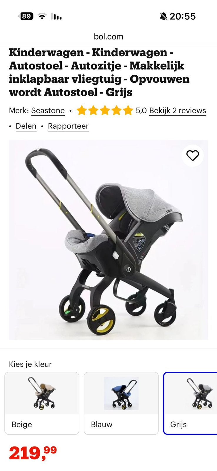 Kinderwagen netjes en in goede staat, Ophalen, Zo goed als nieuw, Overige merken
