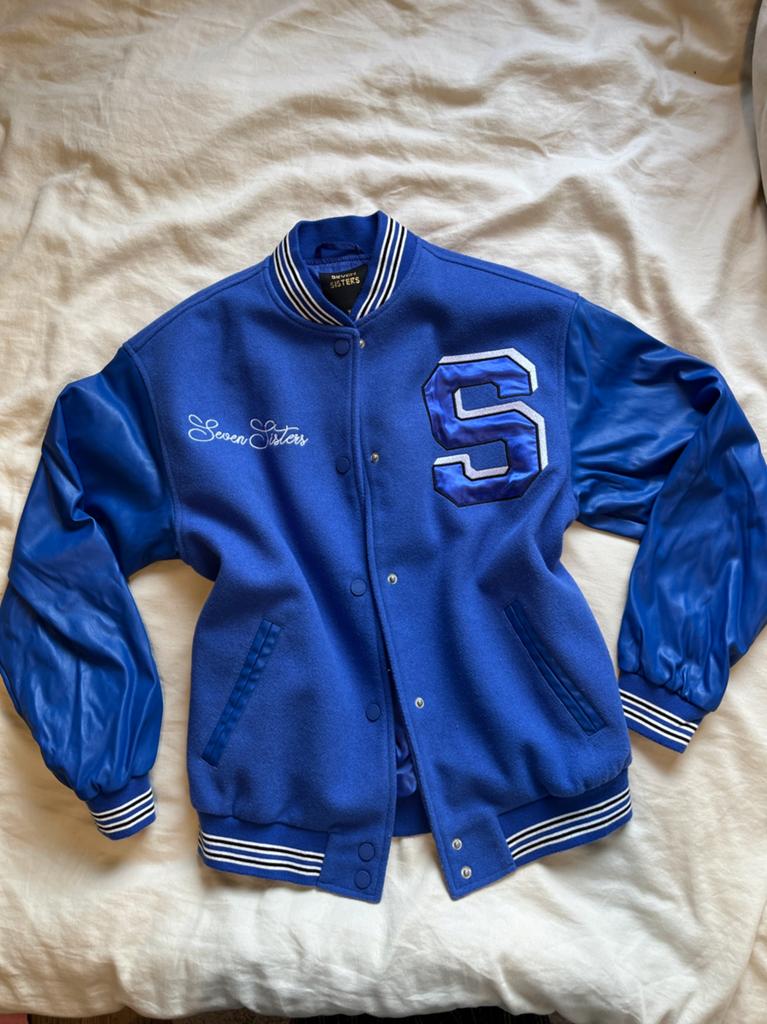 Seven Sisters Varsity Jacket - Maat S, Kleding | Dames, Jassen | Zomer, Zo goed als nieuw, Maat 36 (S), Blauw, Ophalen of Verzenden