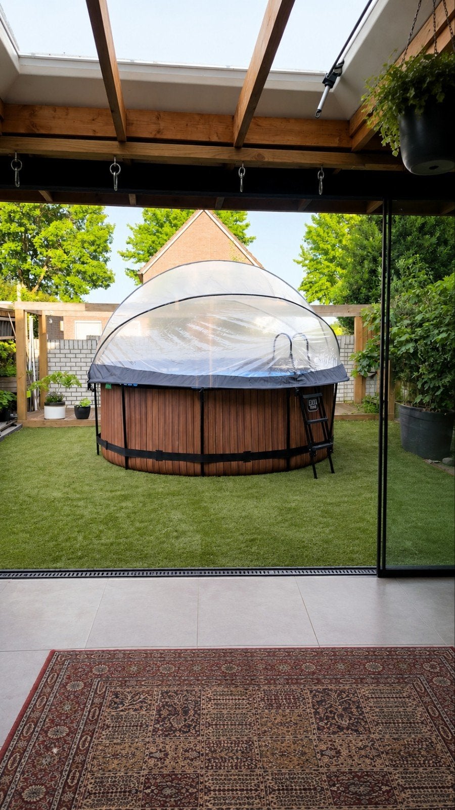 EXIT Toys Zwembad met Koepel Ø360x122cm - OVERCOMPLEET, Tuin en Terras, Rond, 300 cm of meer, Zo goed als nieuw, Ophalen