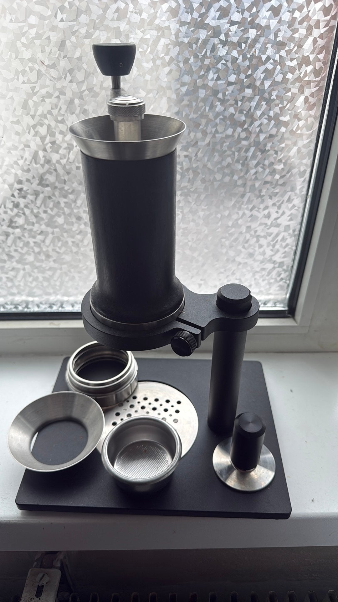 Stijlvolle handmatige espressomaker - perfecte espresso, Espresso apparaat, Gemalen koffie, Ophalen of Verzenden, Zo goed als nieuw