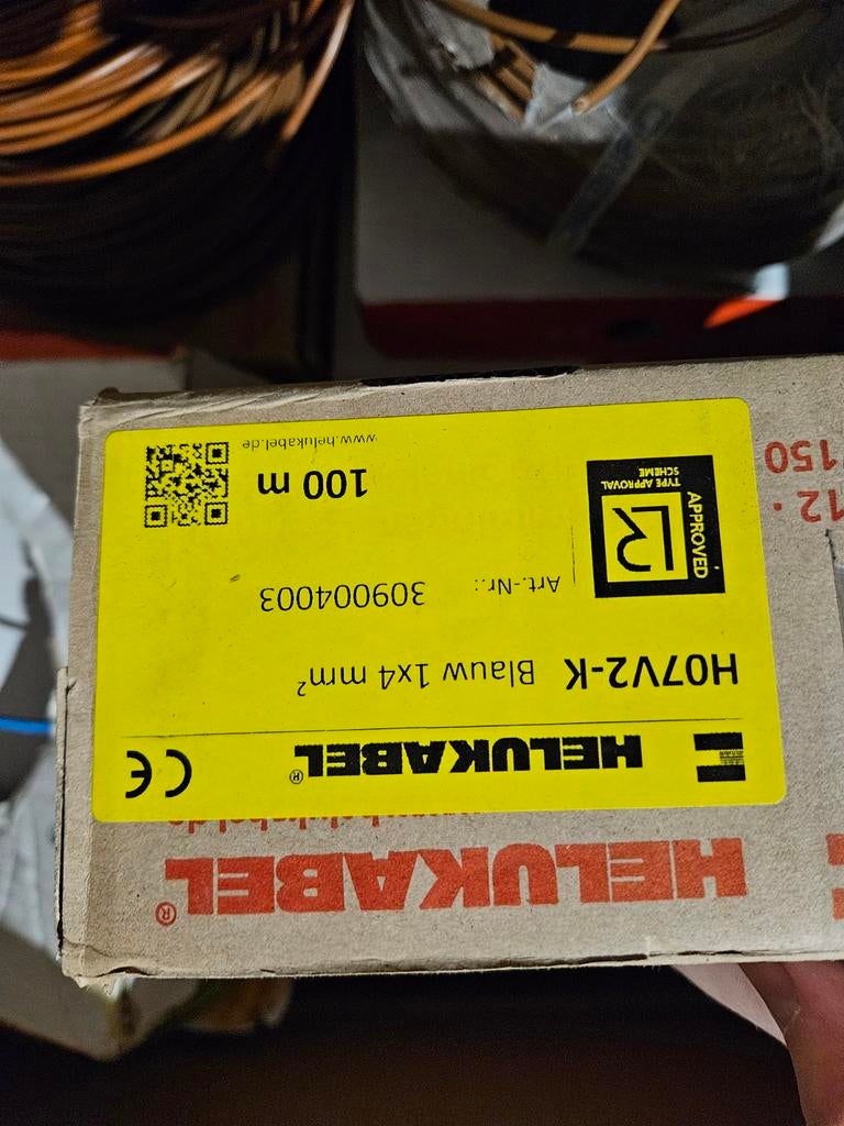4mm2 kabel, grootste deel soepel, Ophalen