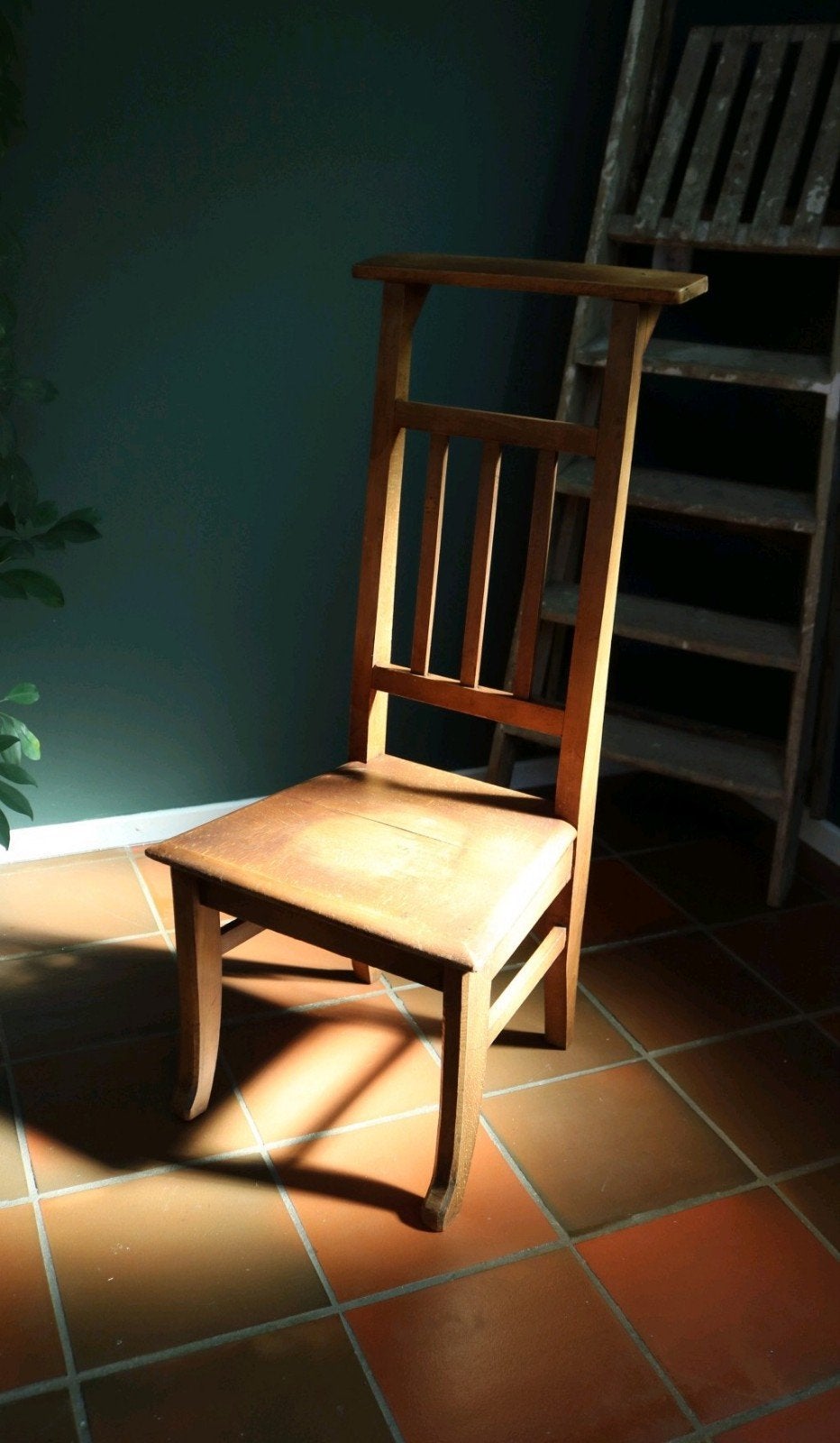 Antieke bidstoel / knielstoel van hout, Ophalen