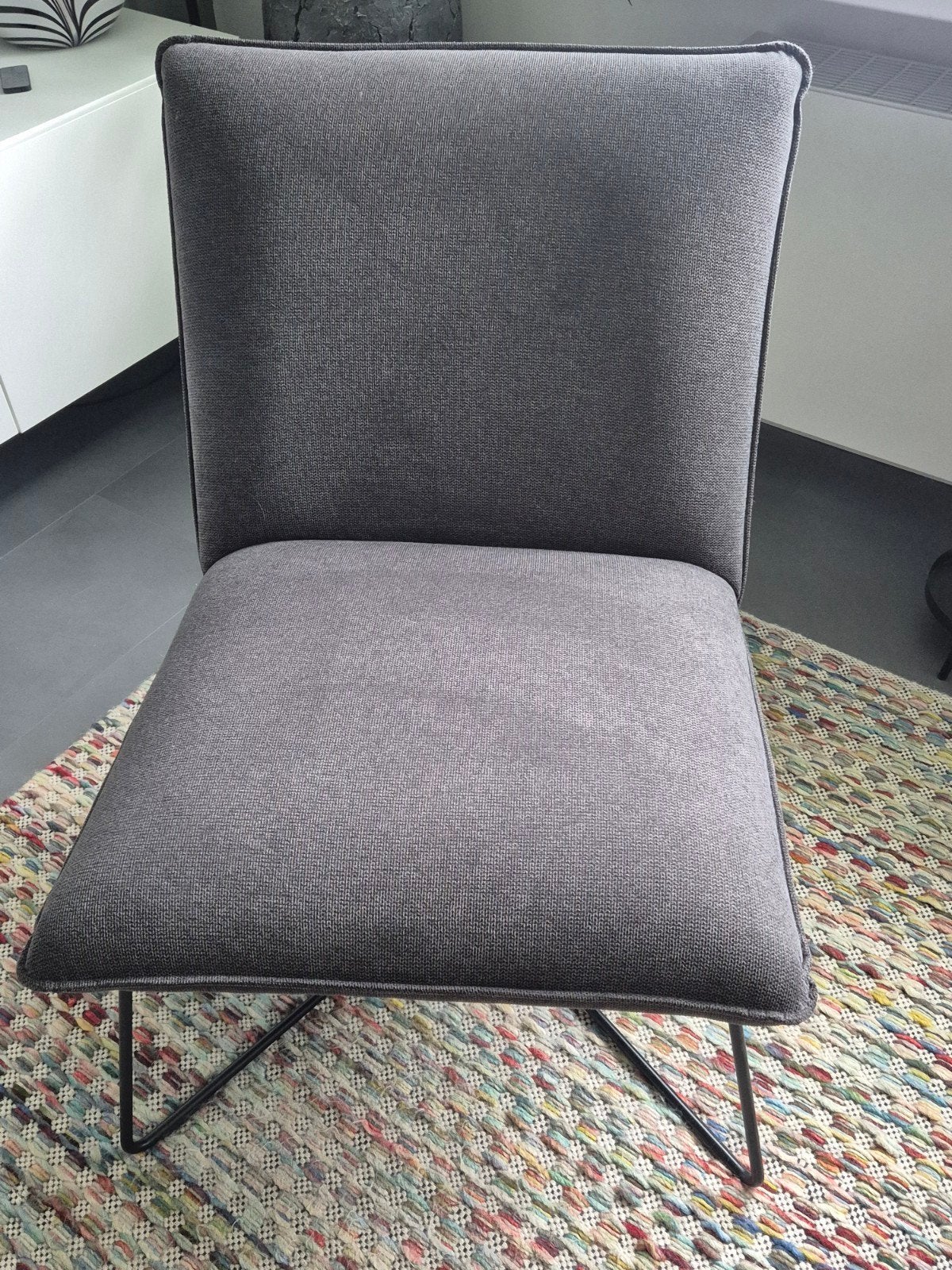 Grijze fauteuil, Huis en Inrichting, Stoelen, Ophalen, Zo goed als nieuw, Eén, Modern