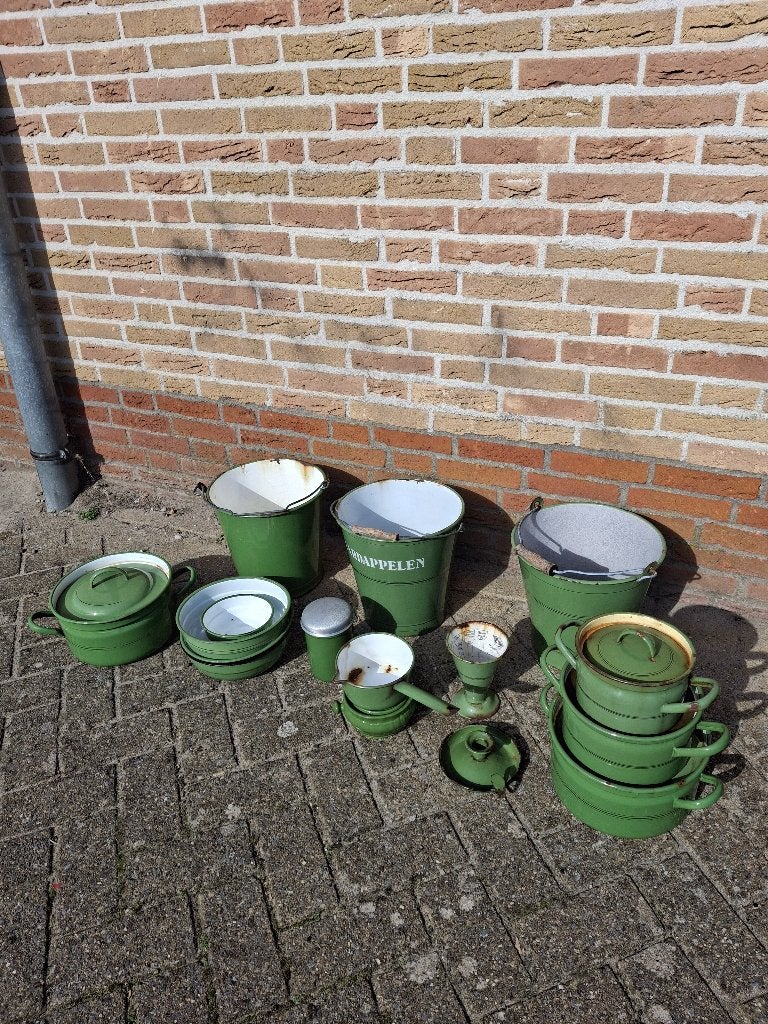 diverse soorten reseda emaille, Ophalen of Verzenden, Gebruikt