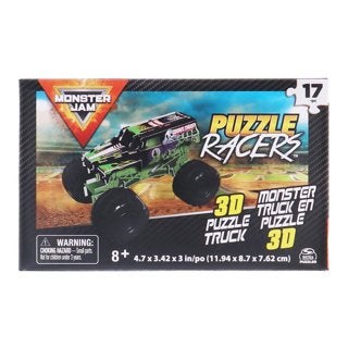 Monster Jam: 3D Puzzle Racers: Grave Digger 17-delig, 10 tot 50 stukjes, ., Nieuw, Ophalen of Verzenden