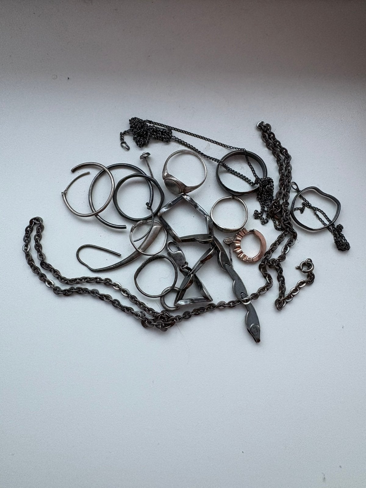Bodemvondst leuk lot met zilveren zieraden, Sieraden, Tassen en Uiterlijk, Antieke sieraden, Ophalen of Verzenden, Zilver