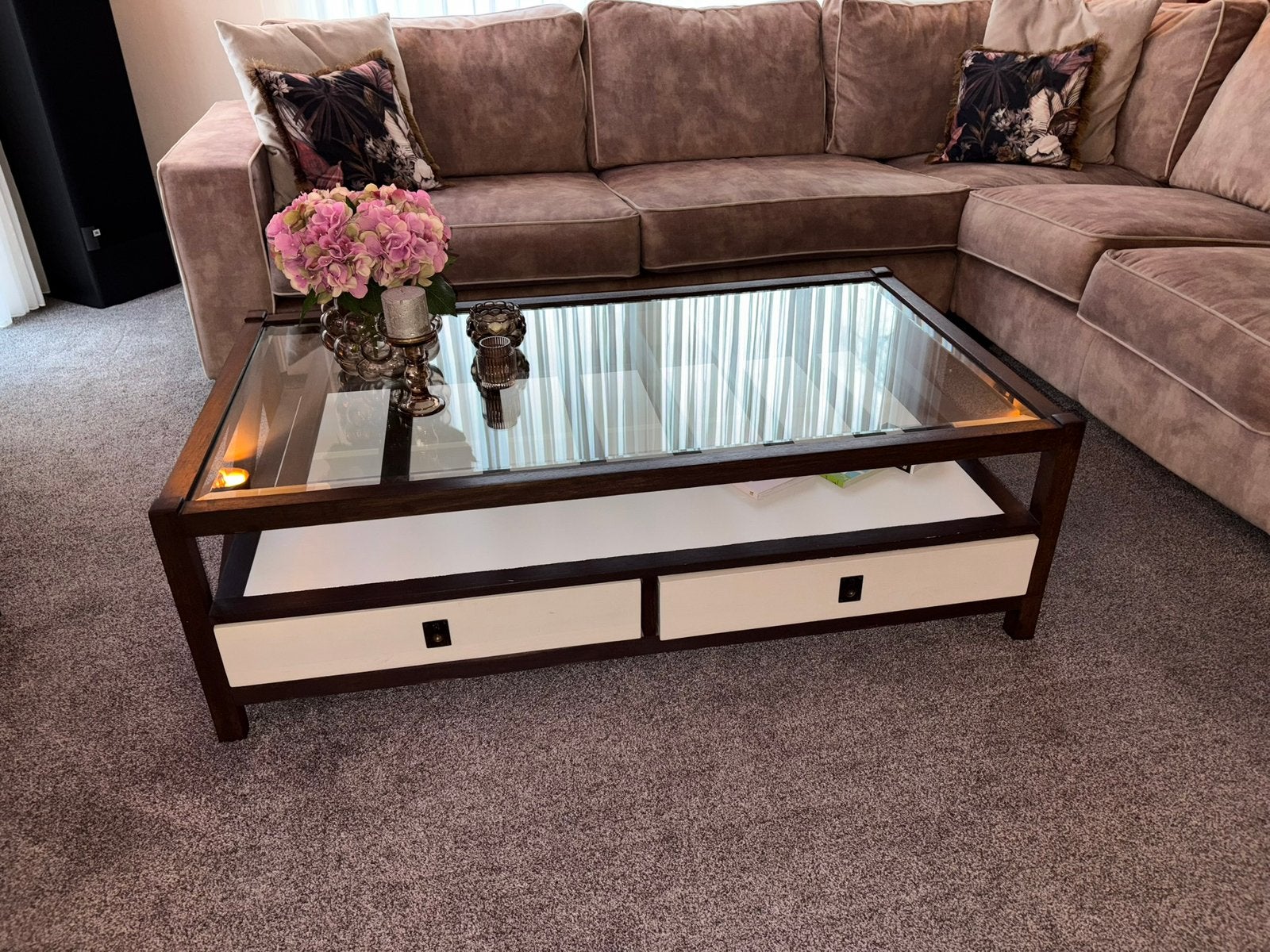 Salontafel groot (moet weg voor 25 september), Huis en Inrichting, Ophalen, Gebruikt, 50 tot 100 cm, 150 tot 200 cm