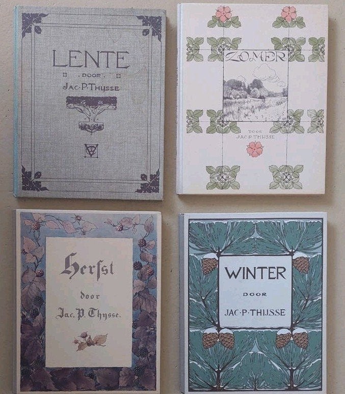 Jac. P. Thijsse - Lente, Zomer, Herfst, Winter (4 delen), Boeken, Ophalen, Gelezen, Natuur algemeen, Jac. P. Thijsse