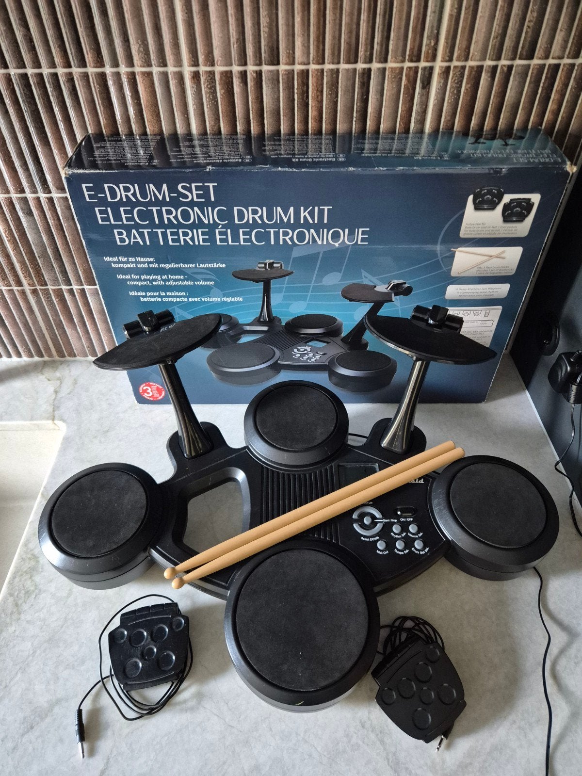 E-Drum-Set Elektronisch Drumstel met doos, Muziek en Instrumenten, Ophalen of Verzenden, Gebruikt, Overige merken, Elektronisch