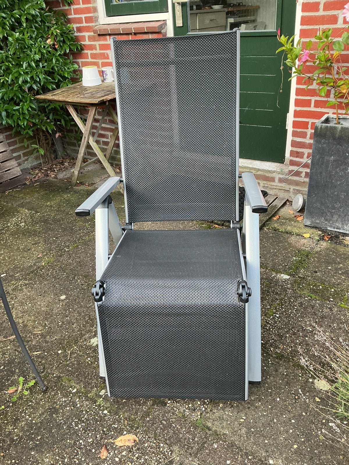 Standen stoel invouwbaar voor camping of tuin, Tuin en Terras, Ophalen, Zo goed als nieuw, Aluminium