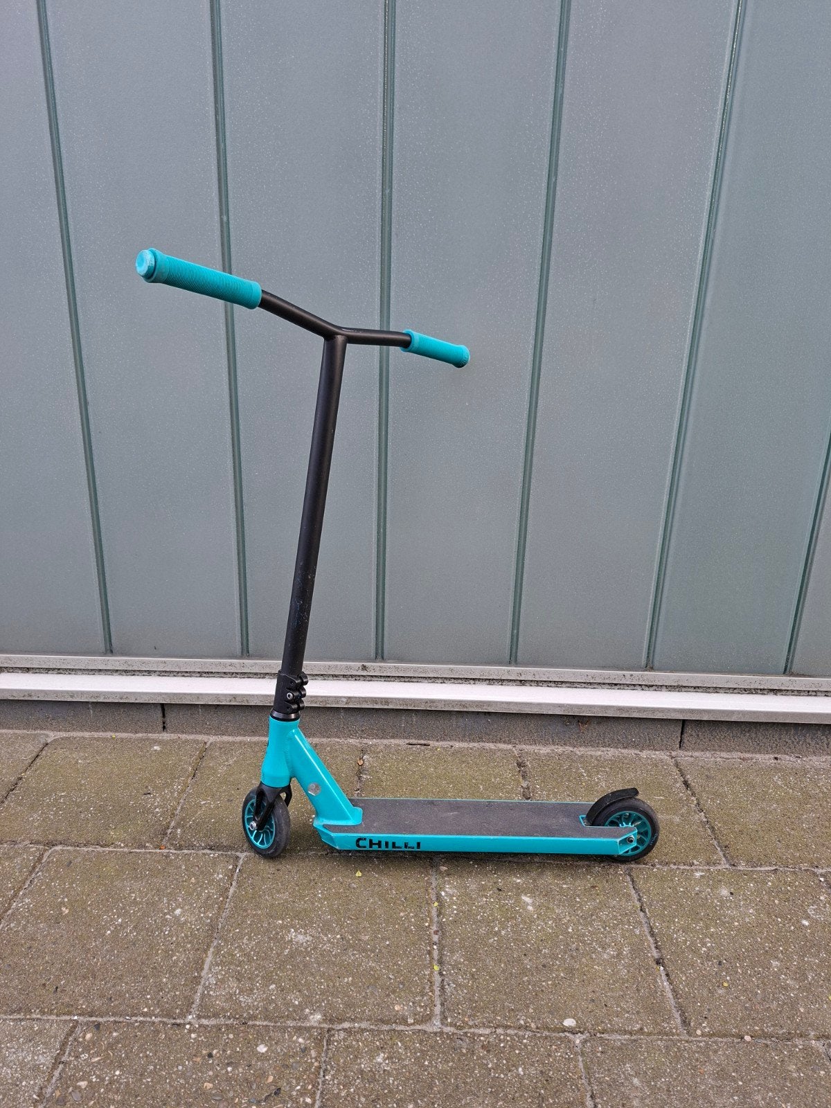 chilli stunt step blauw, Ophalen, Gebruikt, Gewone step