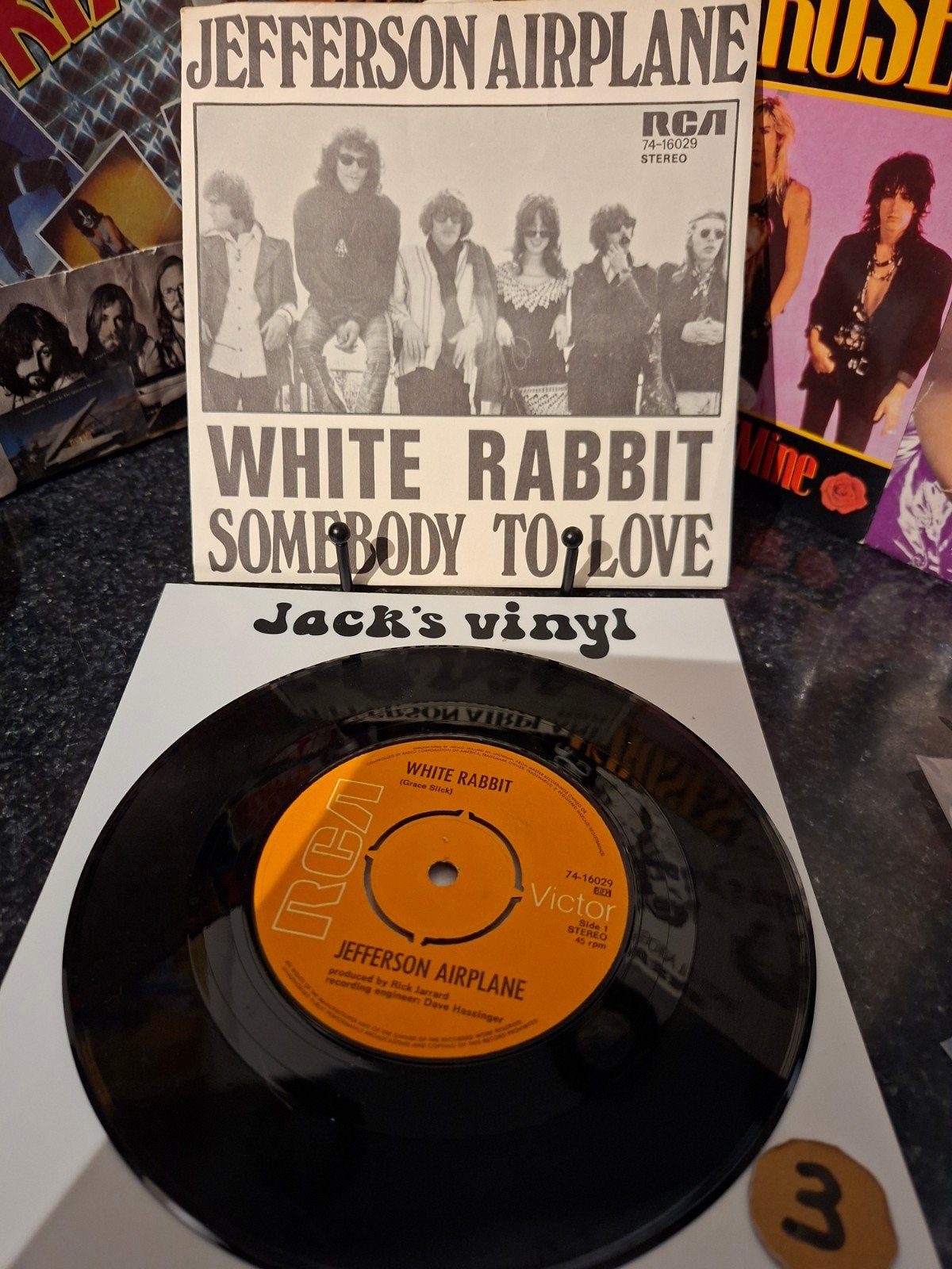 Jefferson Airplane - White Rabbit / 1970/4, Cd's en Dvd's, Gebruikt, 7 inch, Ophalen of Verzenden, Beschermende buitenhoes