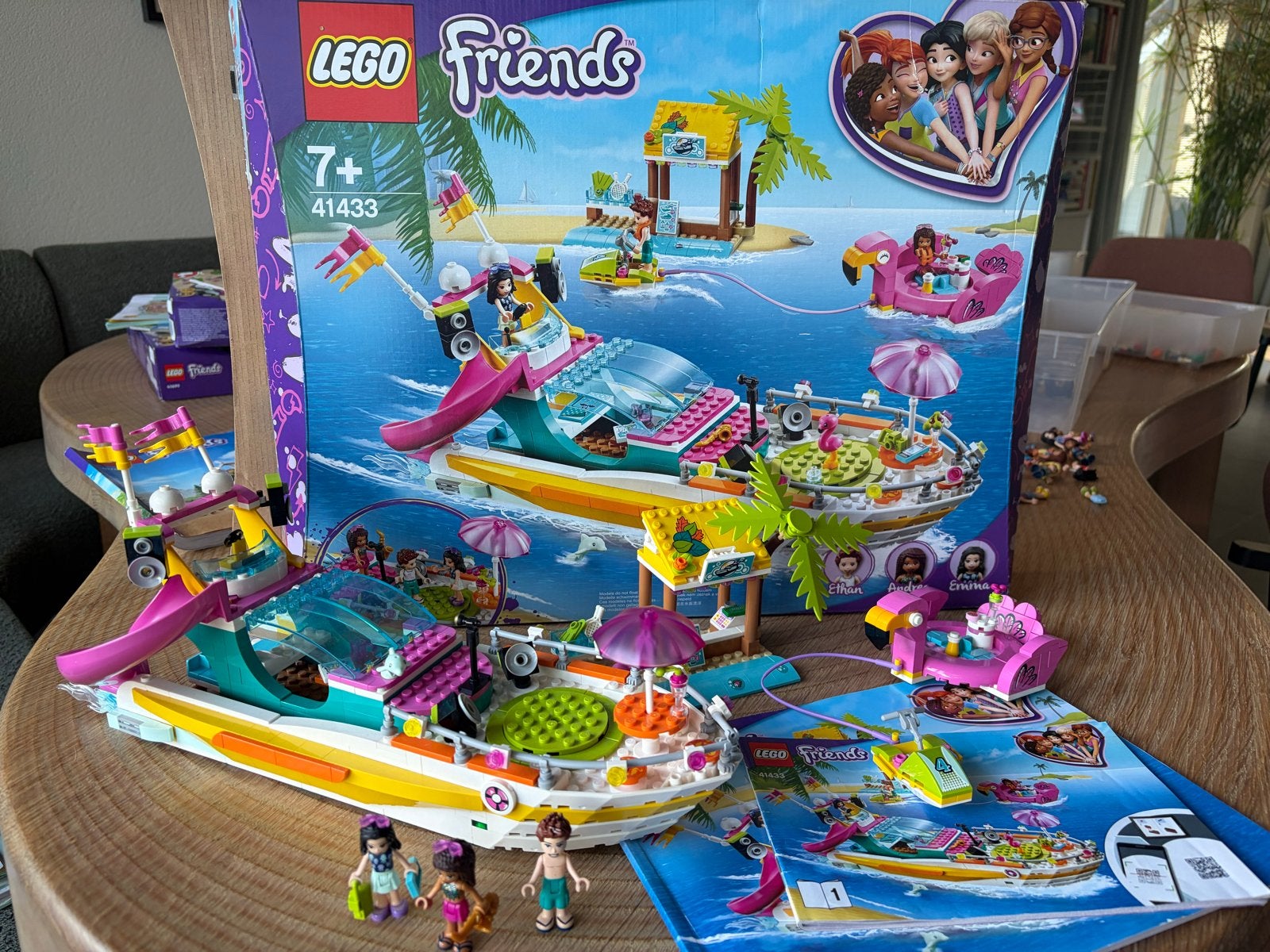 LEGO Friends 41433 Partyboot - Zo goed als nieuw, Ophalen of Verzenden, Zo goed als nieuw, Overige merken