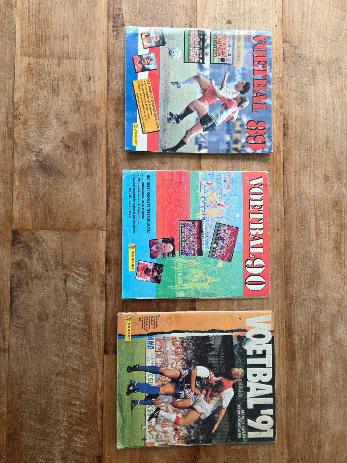 Panini Voetbal Albums '89, '90, '91 - Compleet, Ophalen of Verzenden, Gebruikt, Overige binnenlandse clubs, Boek of Tijdschrift