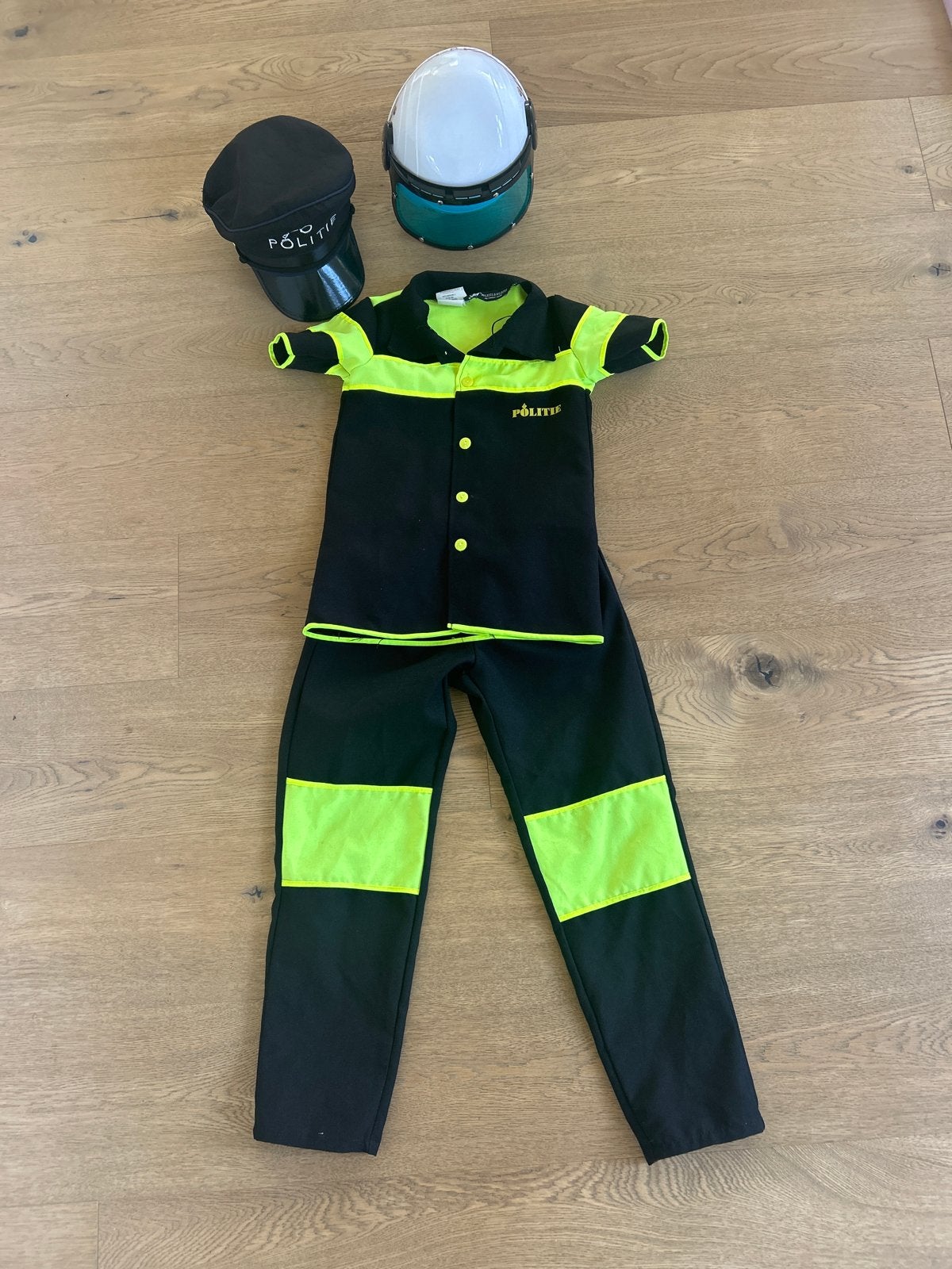 Politie verkleedpak voor kinderen - compleet met accessoires, Kinderen en Baby's, Ophalen of Verzenden, Gebruikt, 122 t/m 128