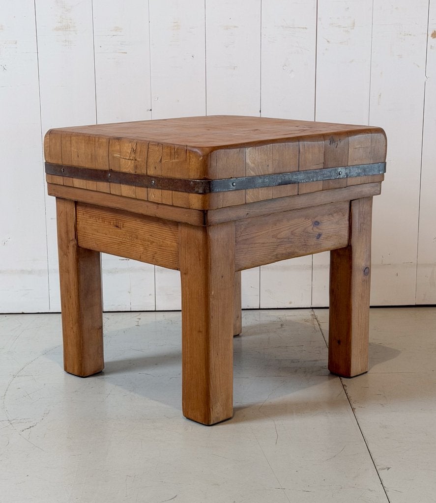 Vintage hakblok | Slagersblok | Houten bijzettafel, Ophalen
