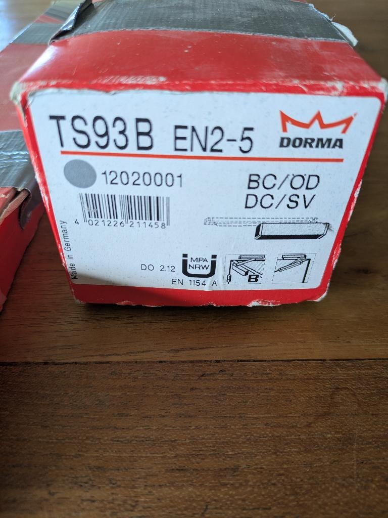 Dormakaba deurdranger TS93B EN 2-5 nieuw in doos, Ophalen of Verzenden, Nieuw, Overige typen