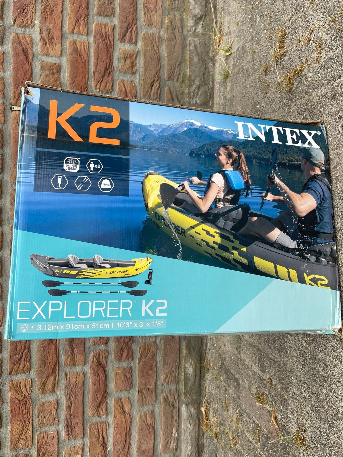 Intex Explorer K2 opblaasbare kajak - Nieuw in doos, Watersport en Boten, Ophalen of Verzenden, Opblaasbaar, Nieuw, 2-persoons