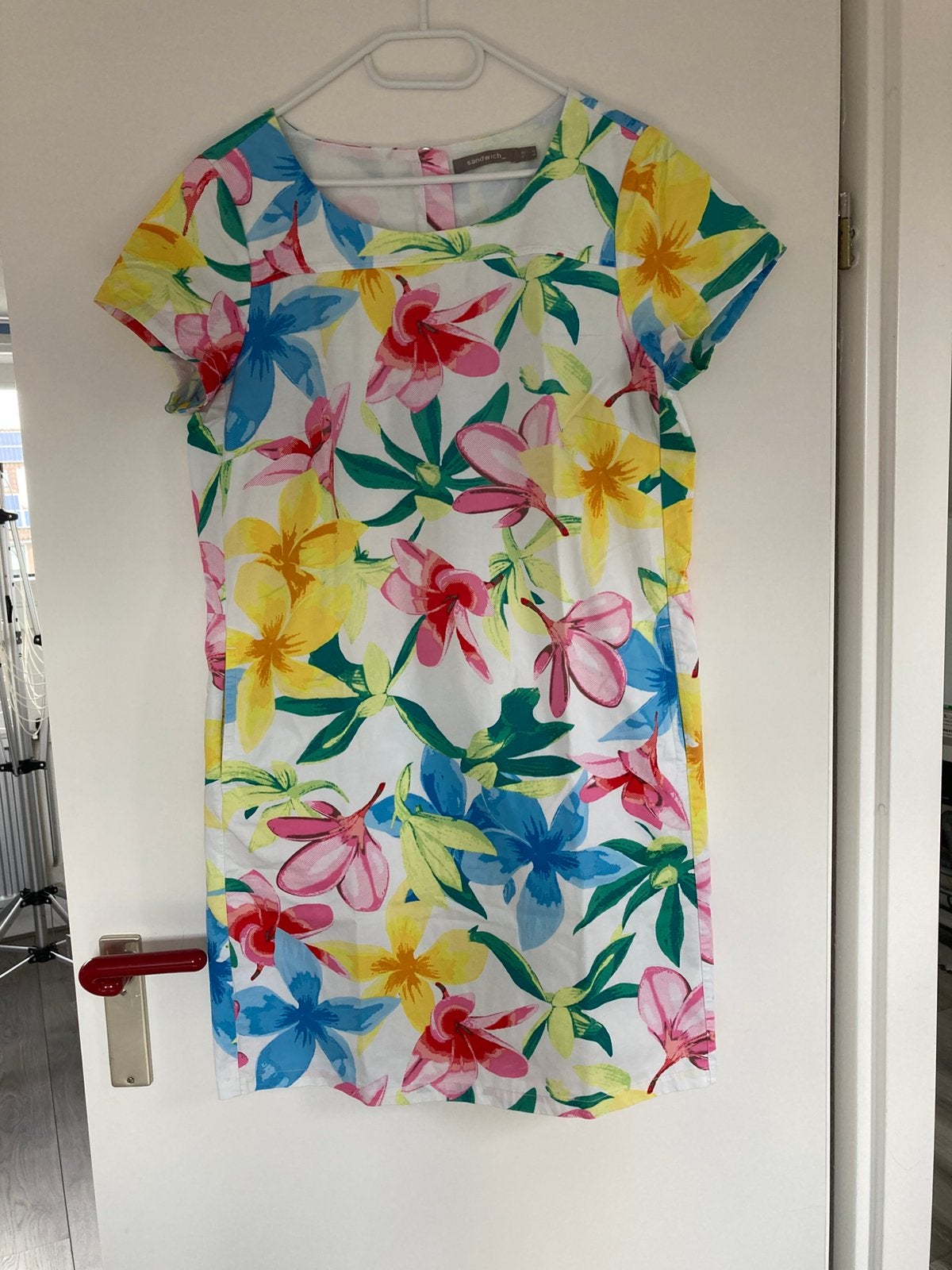 Damesjurk Sandwich mt 42, Kleding | Dames, Ophalen of Verzenden, Zo goed als nieuw, Maat 42/44 (L), Knielengte