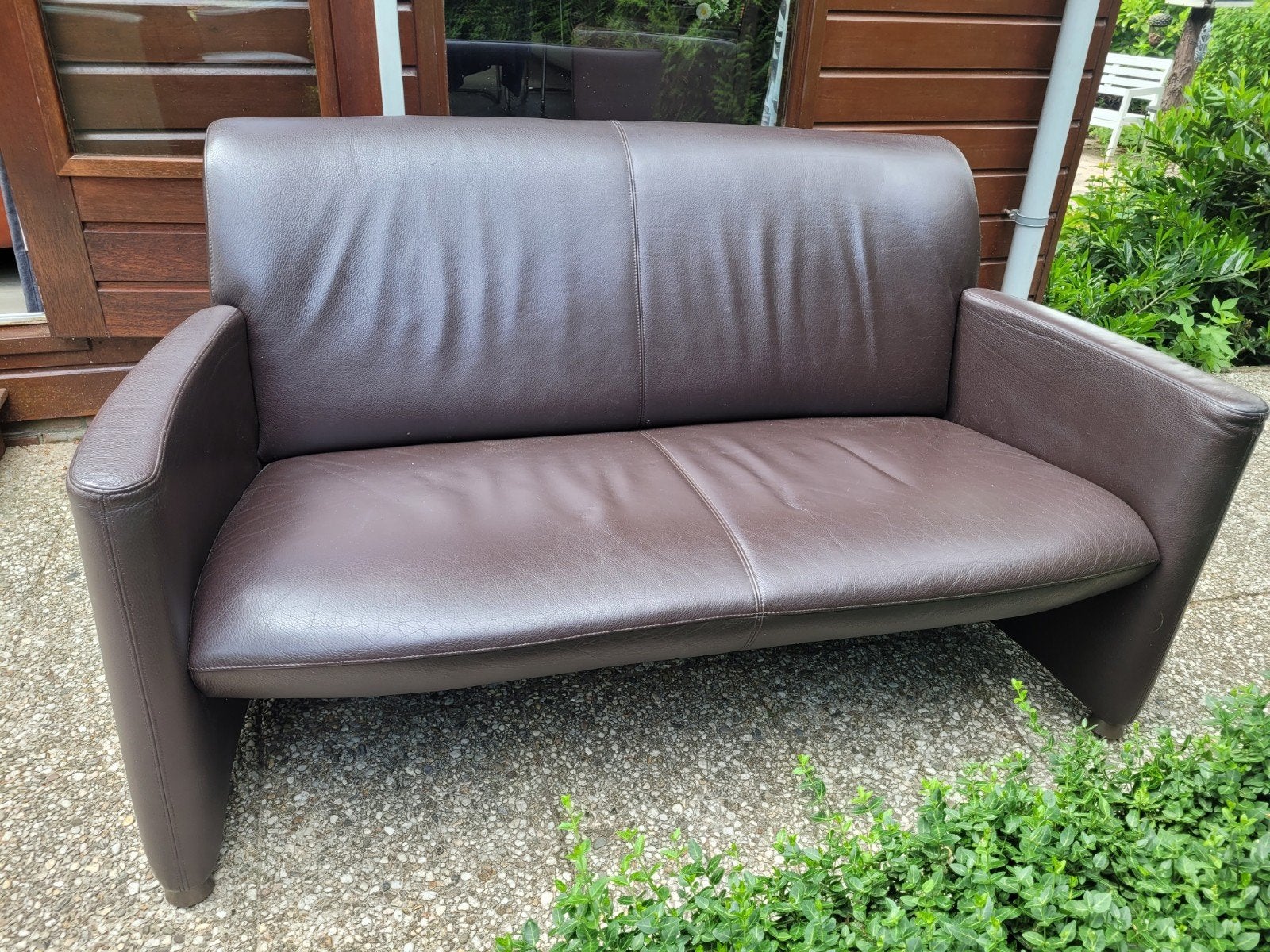 2 zitsbank,  bruin, Ophalen, 75 tot 100 cm