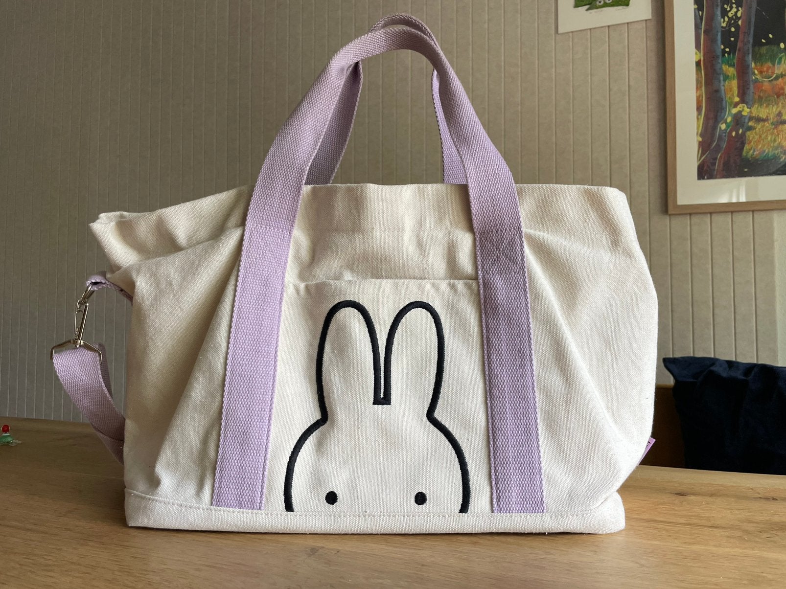 Limited Edition Nijntje Strandtas - Wit met Lila Details, Ophalen of Verzenden, Zo goed als nieuw, Wit, Shopper