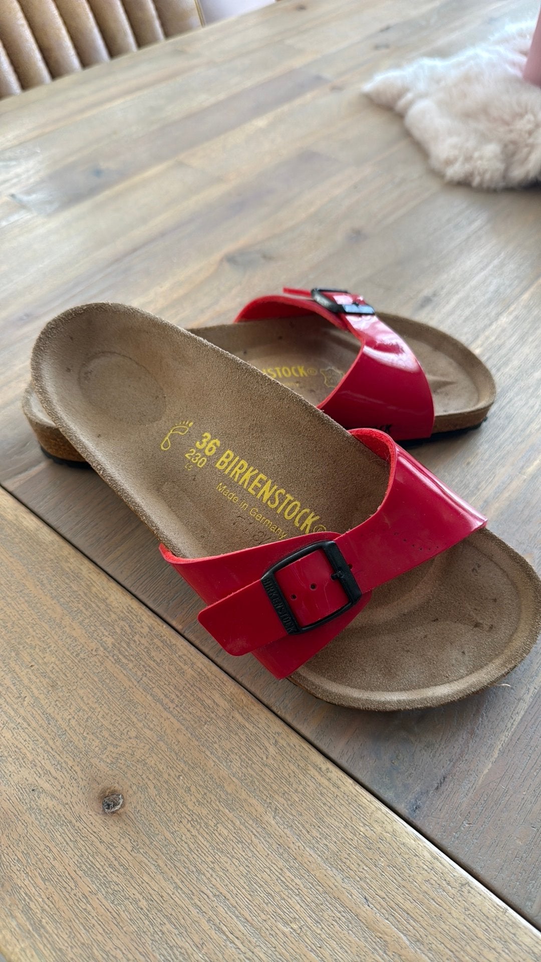 Birkenstock rood maat 36   25,00, Kleding | Dames, Schoenen, Ophalen of Verzenden, Zo goed als nieuw, Rood