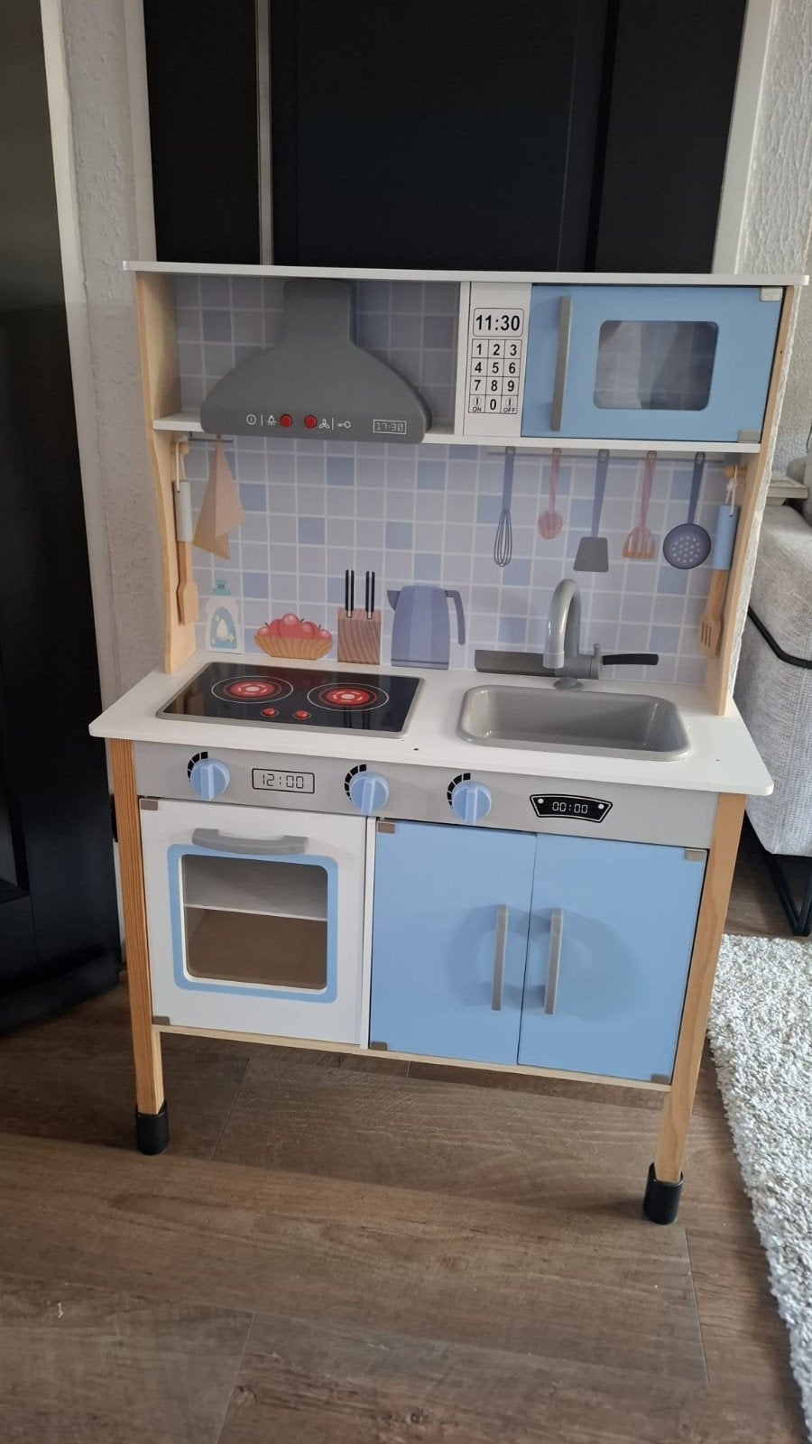 Houten Speelkeuken met Kookspullen en Kassa - Compleet!, Ophalen, Zo goed als nieuw, Hout, Speelkeuken