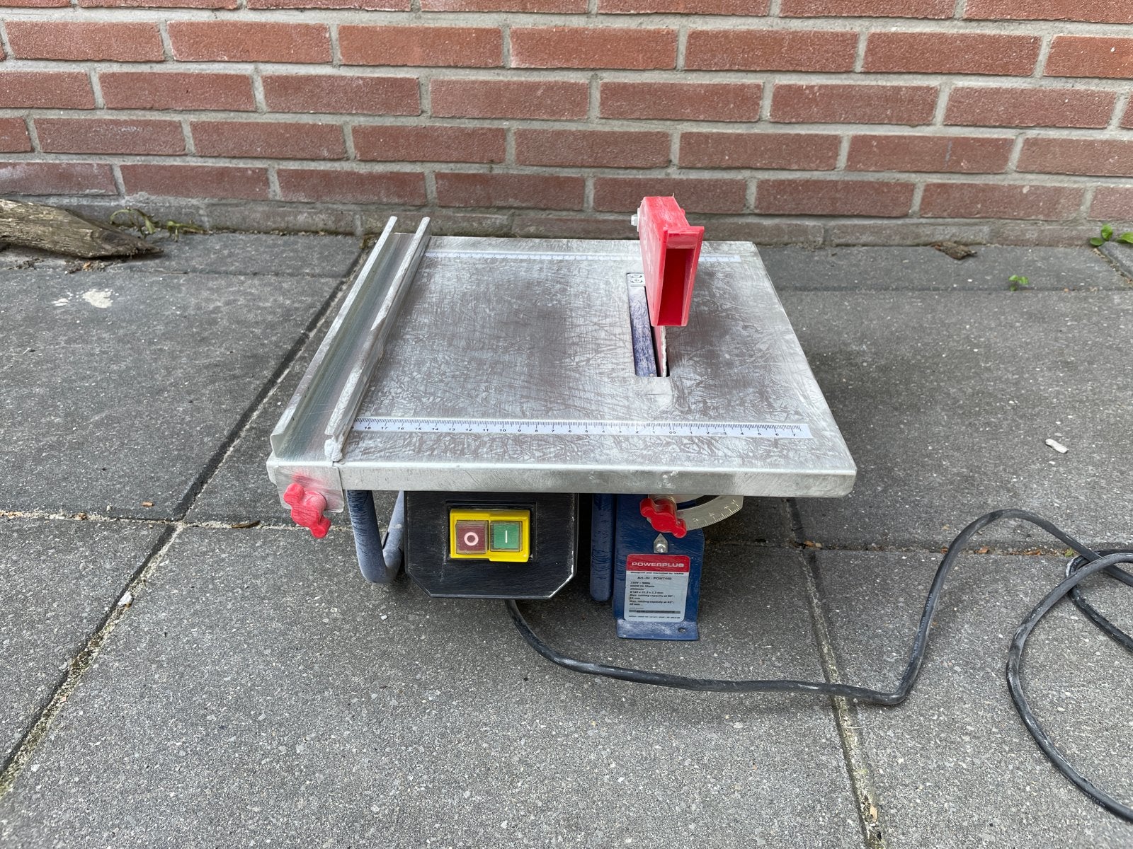 Powerplus POW7490 Tegelzaag - Gebruikt, Gebruikt, Overige typen, 600 tot 1200 watt, Ophalen of Verzenden