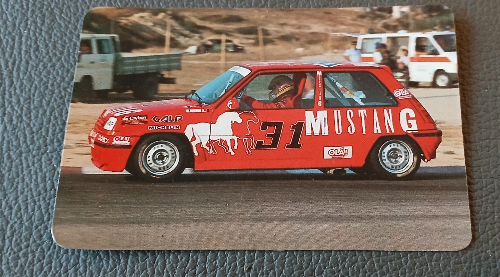 Vintage Mustang raceauto kalenderkaart 1990, Ophalen of Verzenden, Zo goed als nieuw, Auto's