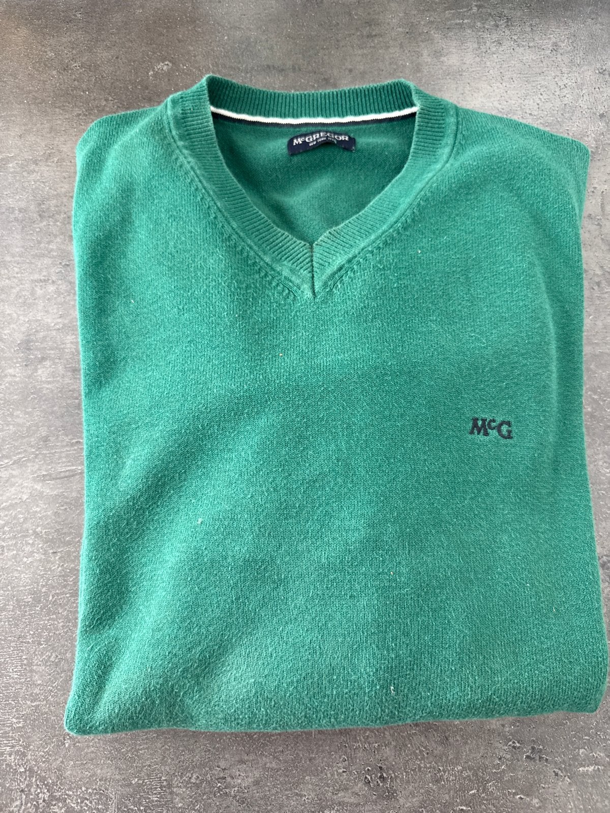 McGregor V-hals Trui Groen Maat XL, Ophalen of Verzenden, Gedragen, Maat 52/54 (L), Groen