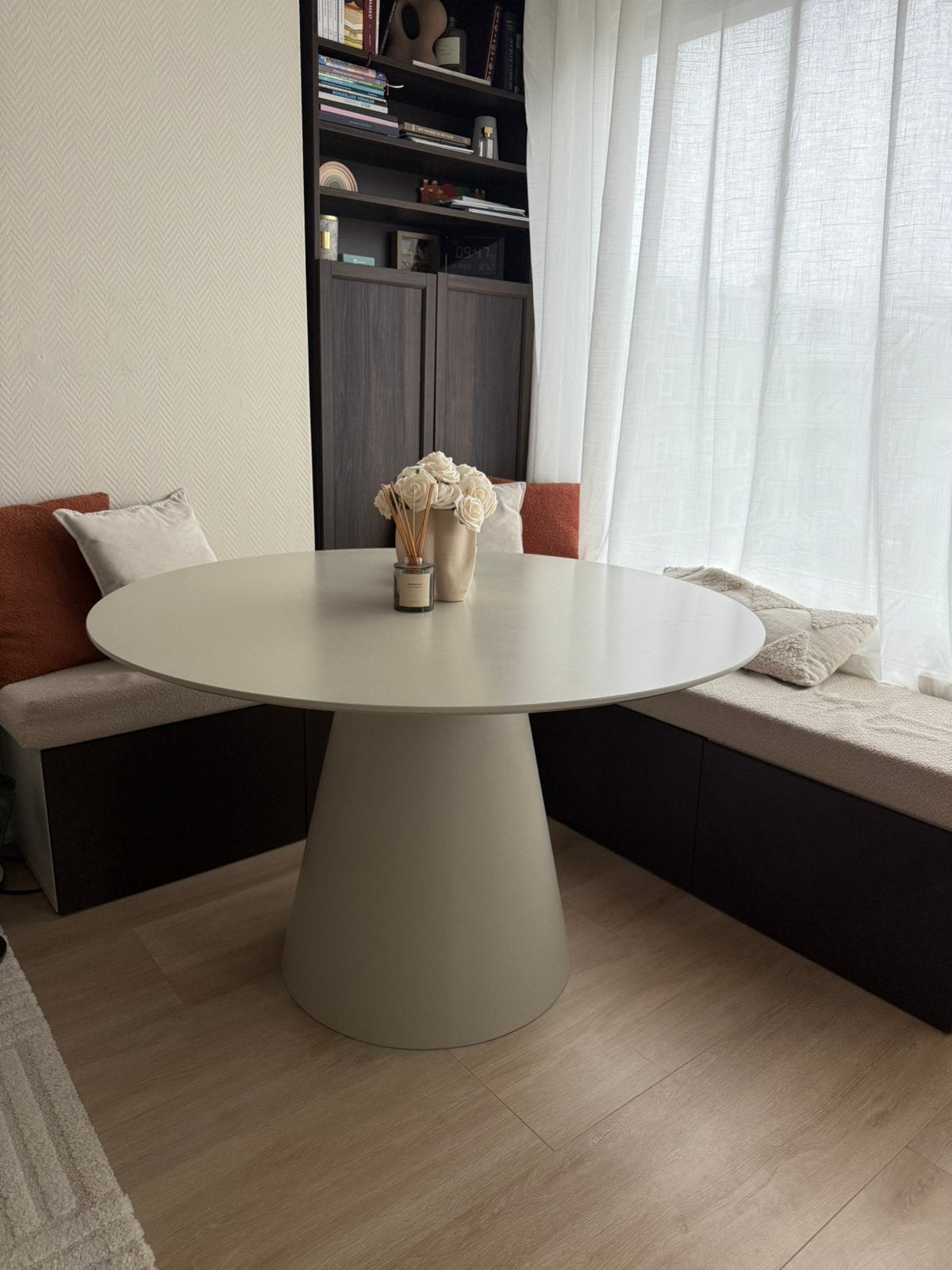 WOOD eettafel Jorre antique beige, Huis en Inrichting, Tafels | Eettafels, Ophalen, Zo goed als nieuw, Rechthoekig, 50 tot 100 cm